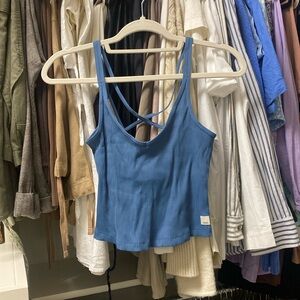 Vuori Pool Blue Cross Back Tank